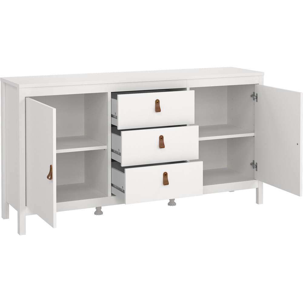 Florence Barcelona 2 Door 3 Drawer White Sideboard Image 4