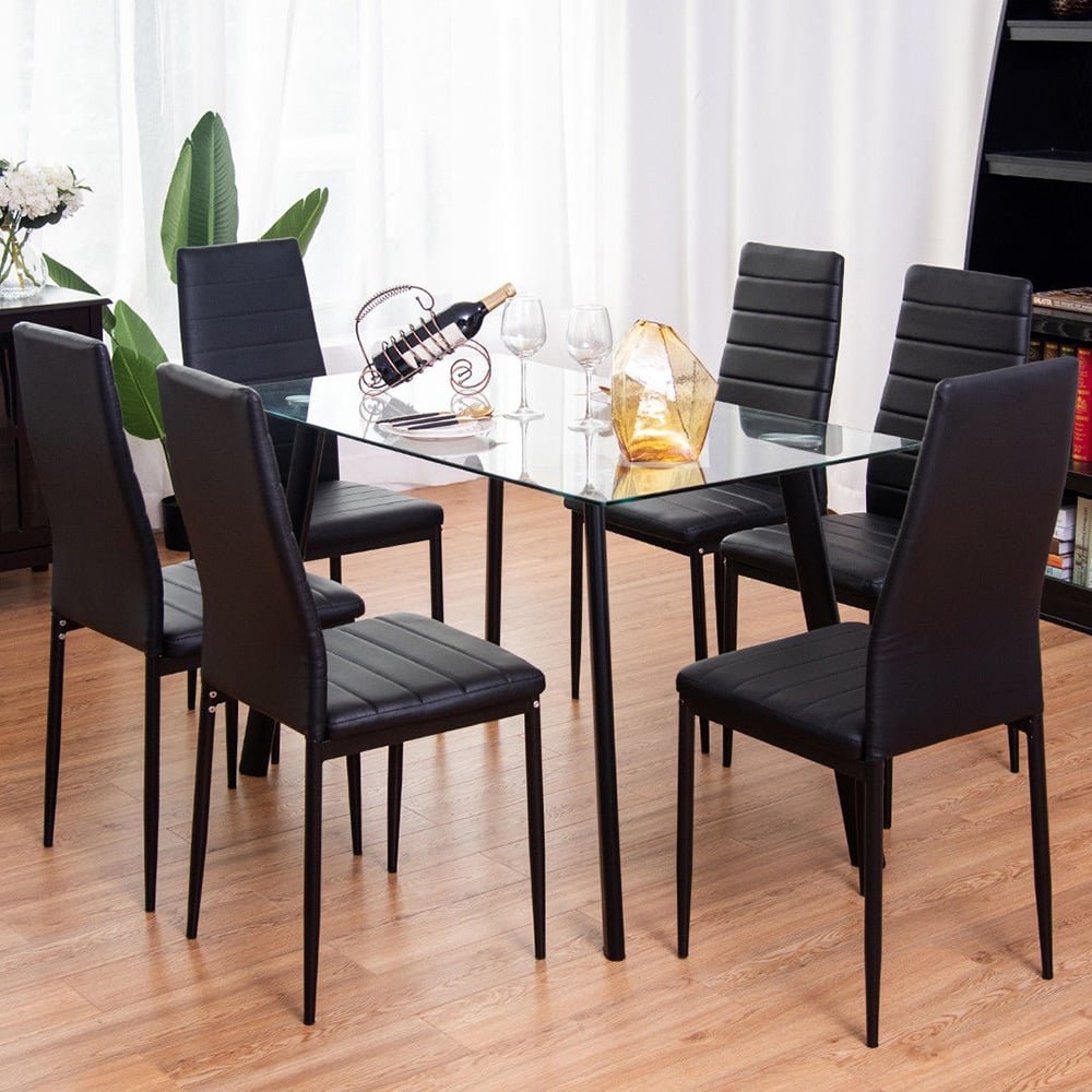 Costway Set of 6 Black Dining Chair Image 1