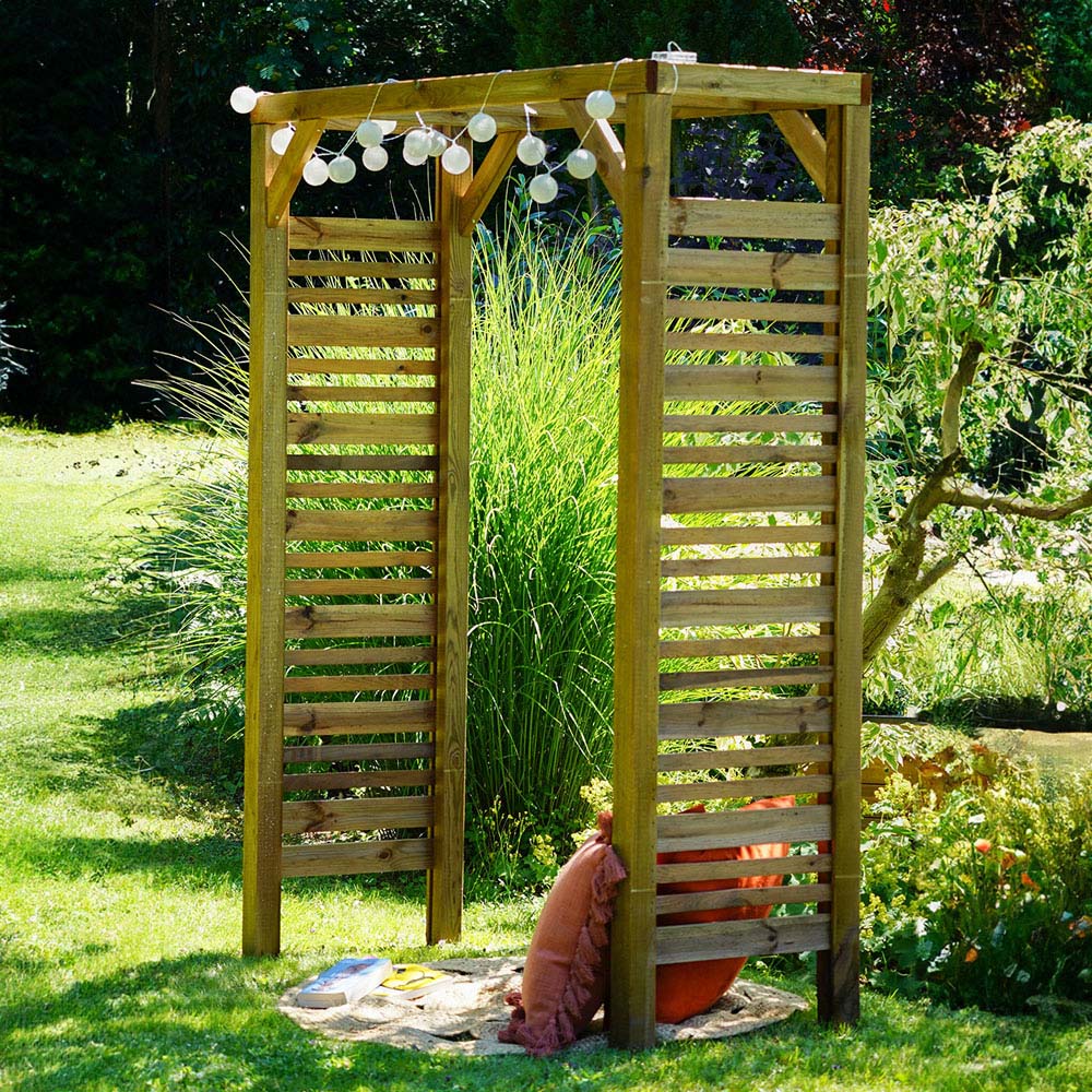 Cerland Lign Z Brown Wooden Flat Garden Arch 214 x 160cm Image 7