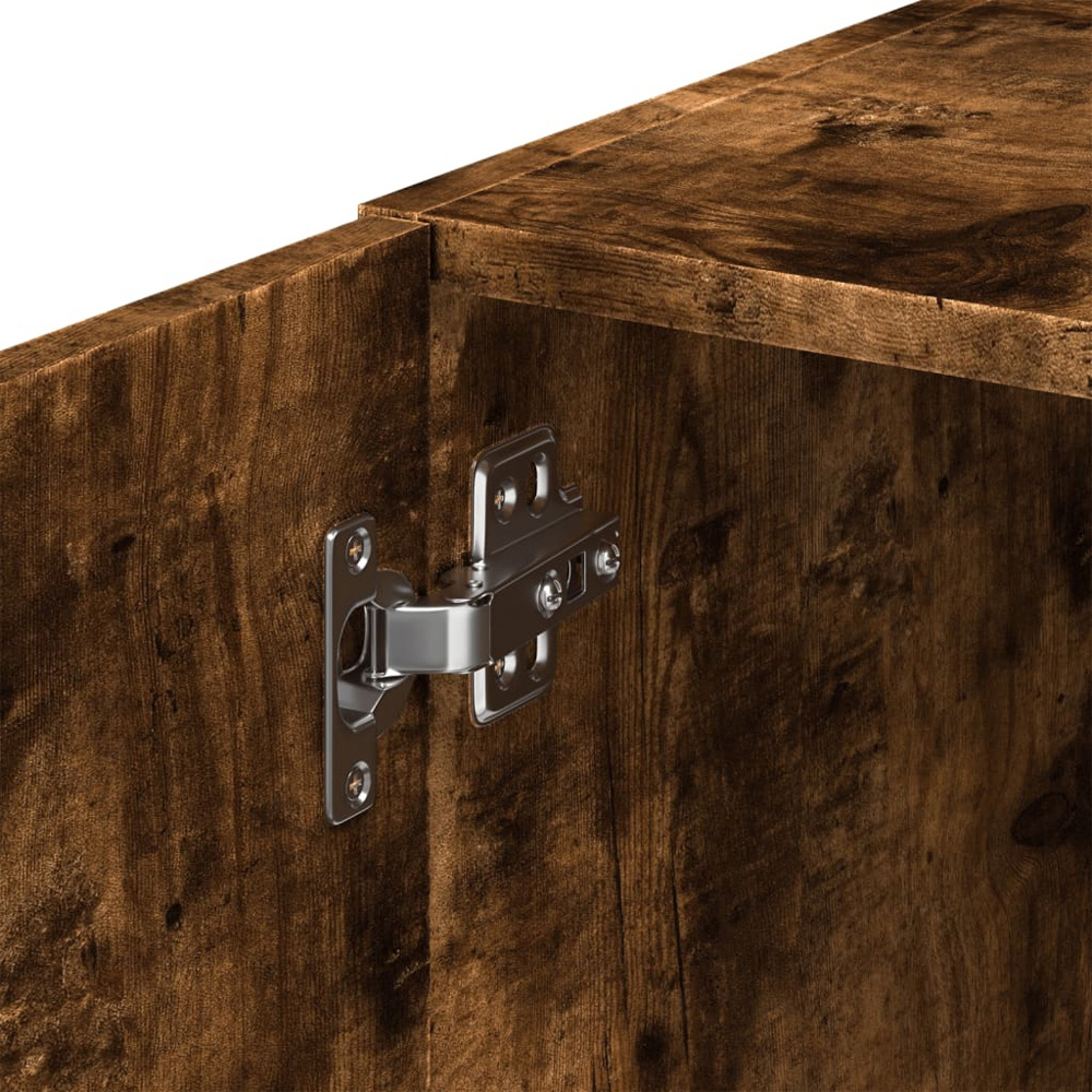 vidaXL 2 Door Smoked Oak Wall Cabinet Image 8