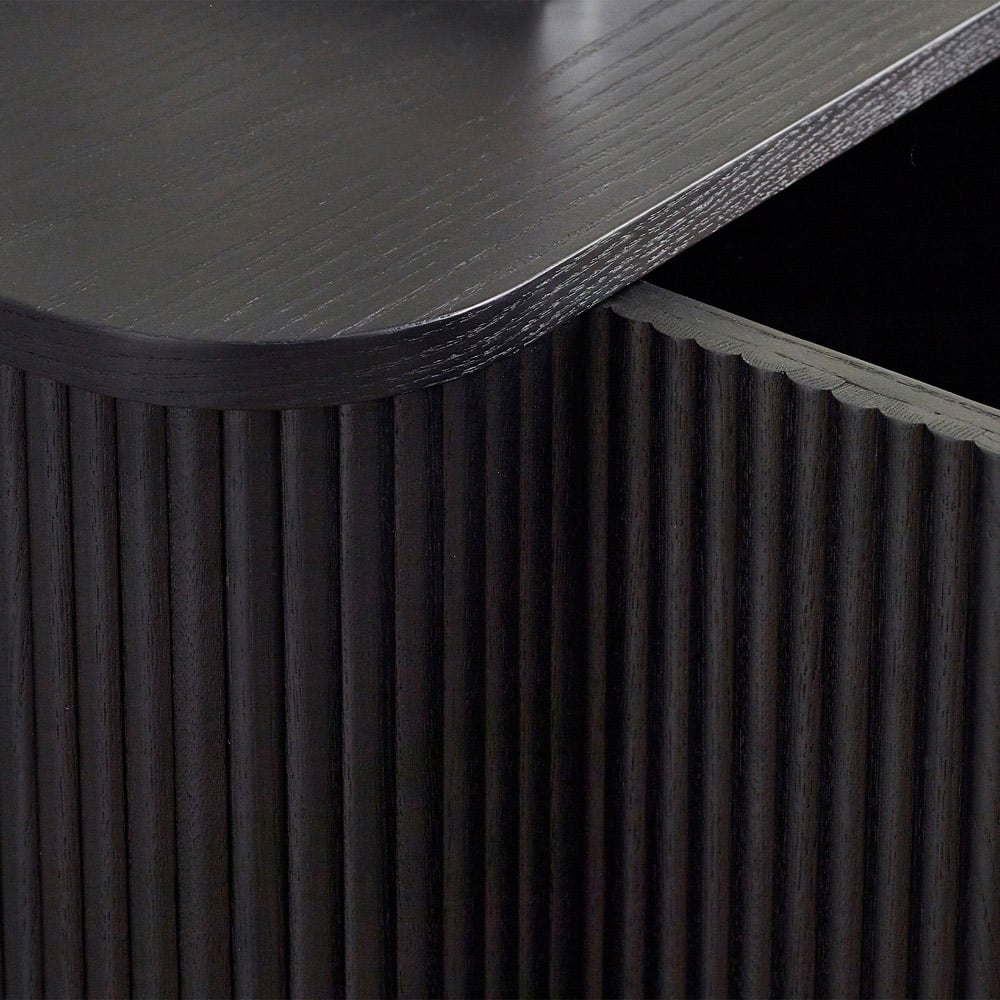 Julian Bowen Louis 3 Door Black Fluted Sideboard Image 7