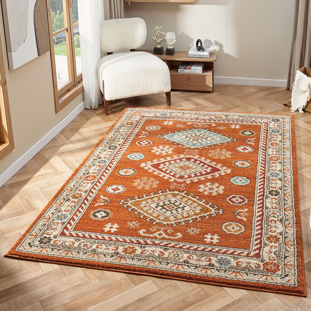 Portland HMC 5567 Terracotta Cashmere Rug 120 x 170cm Image 1