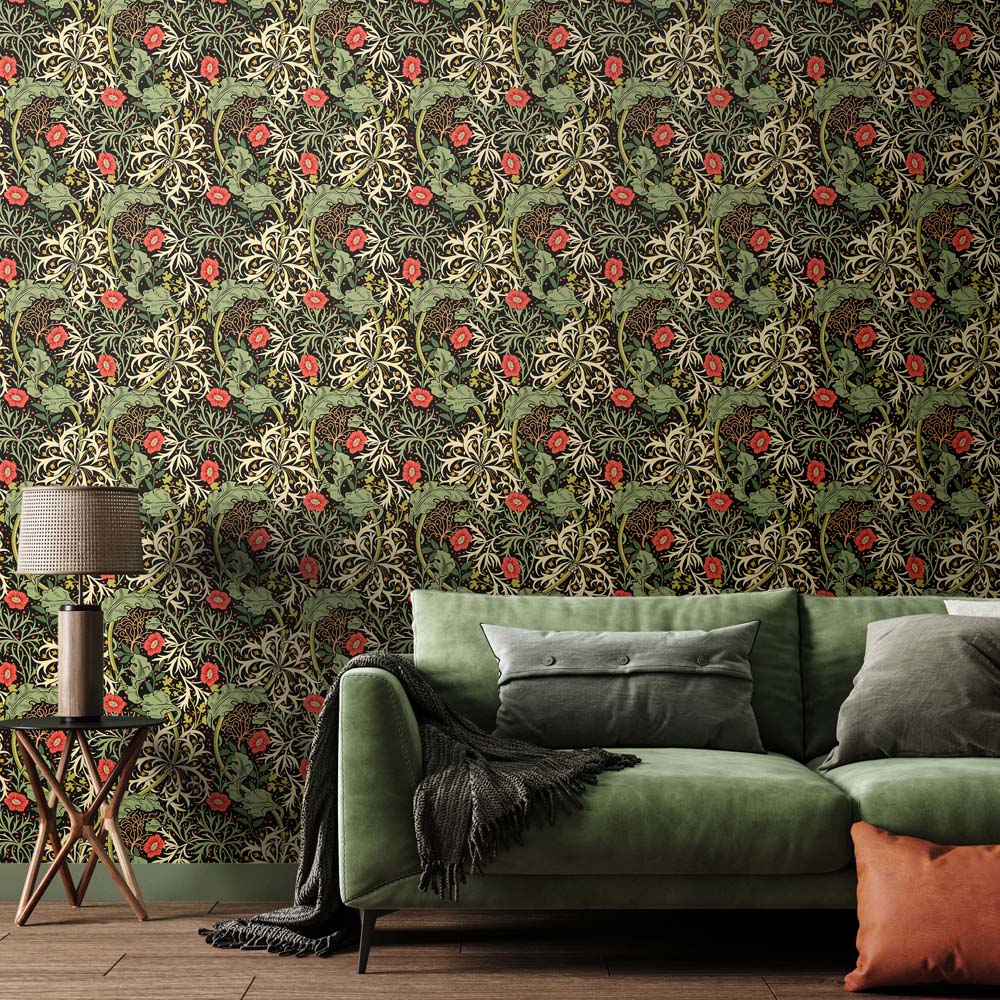 Hoopla Walls Seaweed Garden Slate Mix Non Woven Wallpaper Image 2