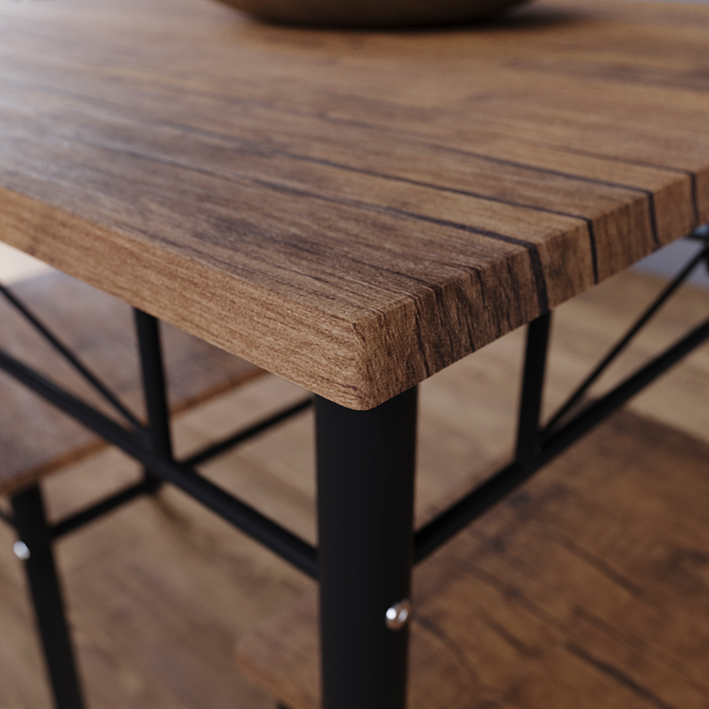 Vida Designs Roslyn 2 Seater Square Dining Set Dark Wood Image 3