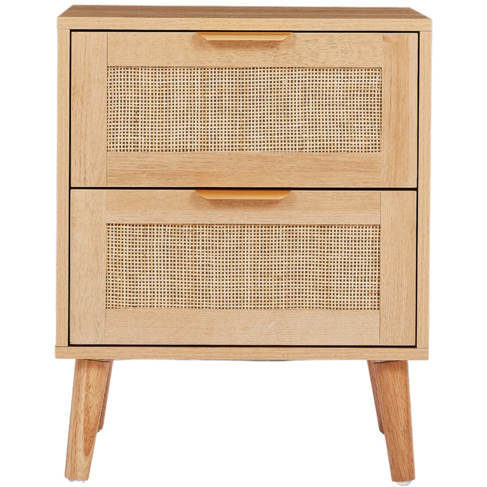 Langham 2 Drawer Natural Rattan Chest of Drawers Image 3