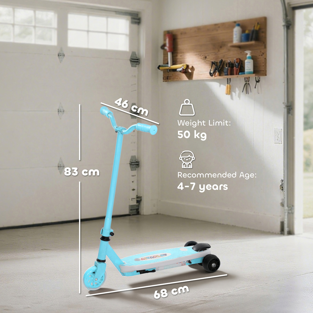 Tommy Toys AIYAPLAY Blue Electronic Ride-On Scooter with Auxiliary Rear Wheels Image 9