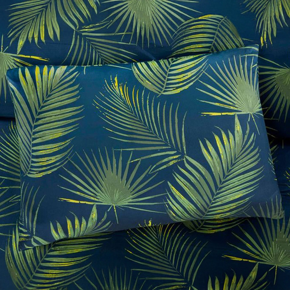 Serene Palma Single Green Microfibre Duvet Set Image 2