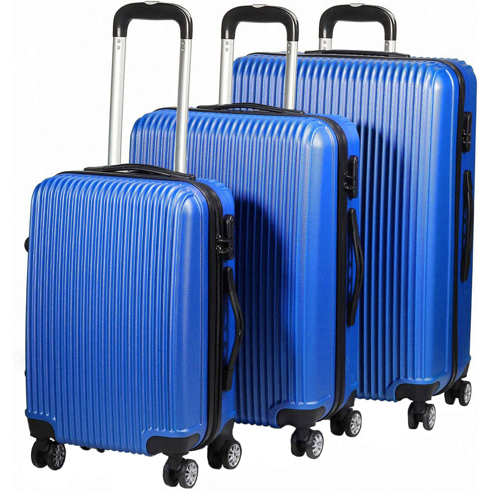 SA Products Set of 3 Blue Hard Shell Lightweight Luggage Image