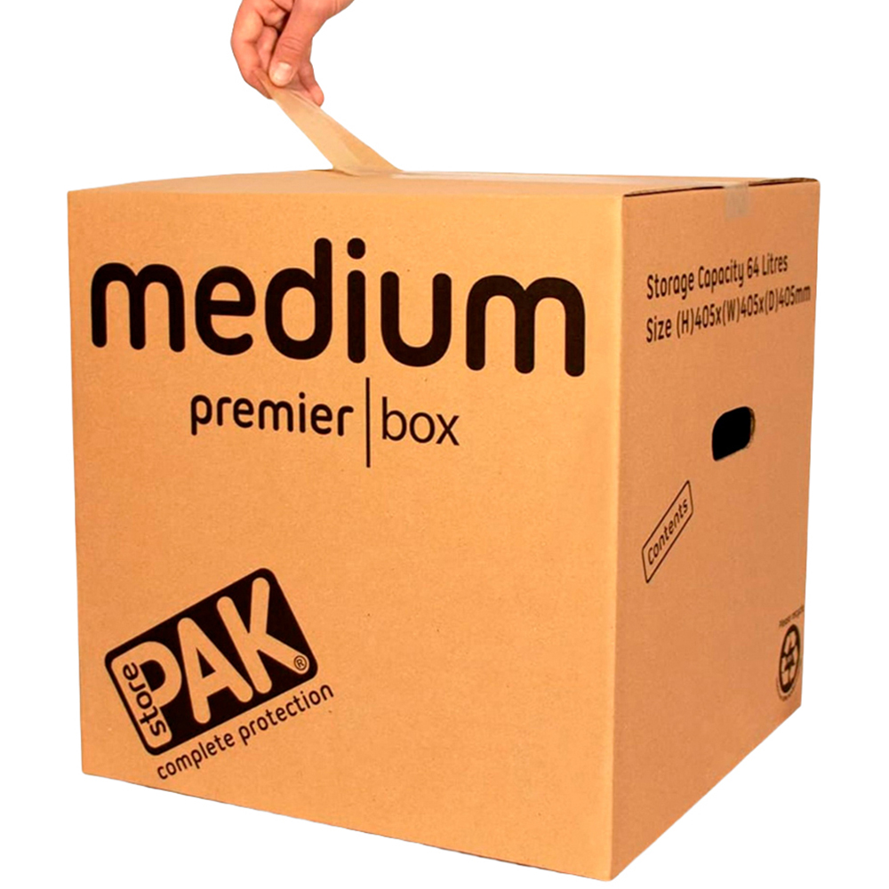 StorePAK 64L Medium Heavy Duty Cardboard Storage Box 10 Pack Image 4