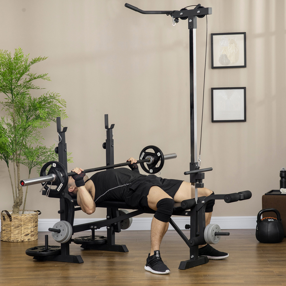 HOMCOM Adjustable Weight Multifunction Full Body Workout Bench Image 2
