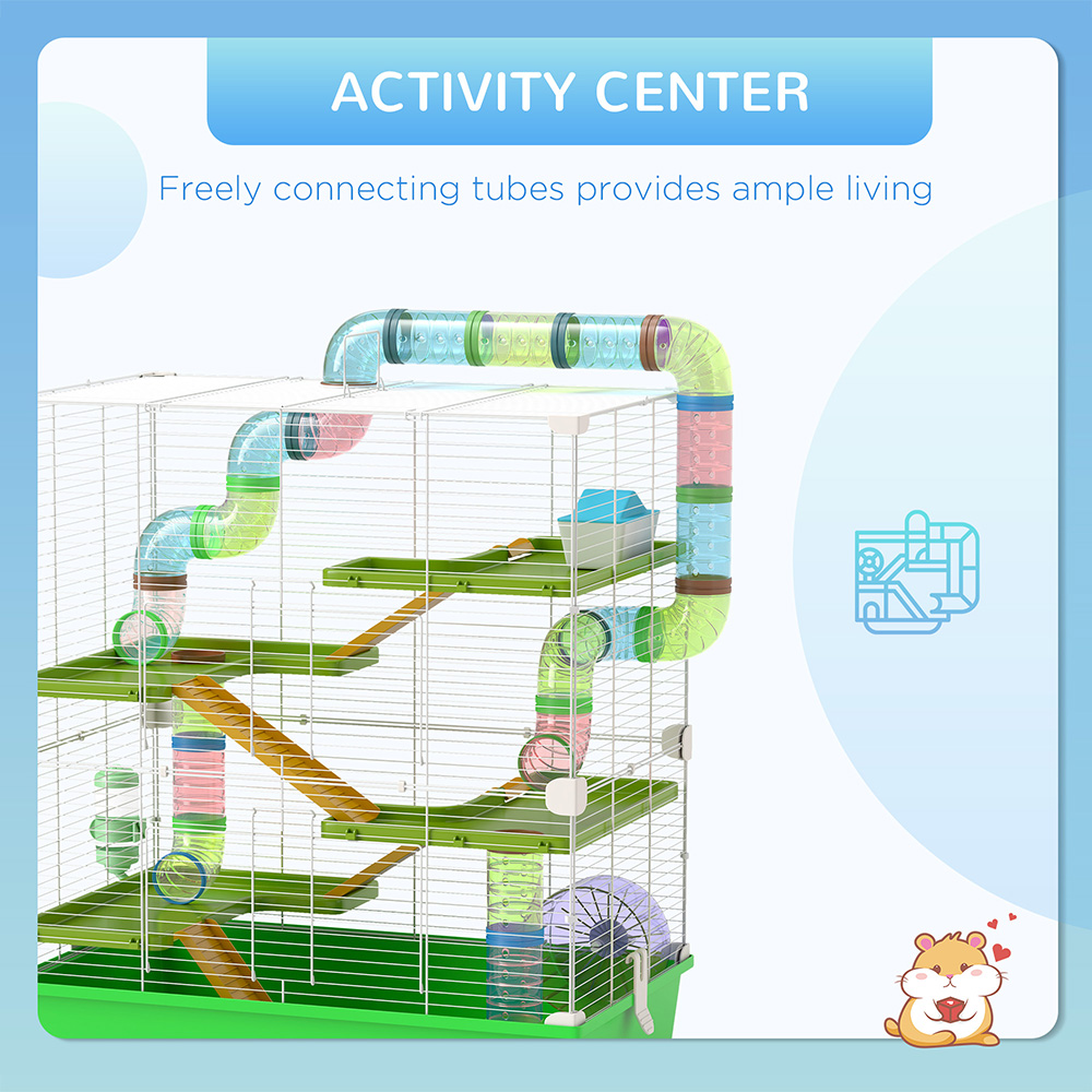 PawHut Green Hamster Cage Image 4