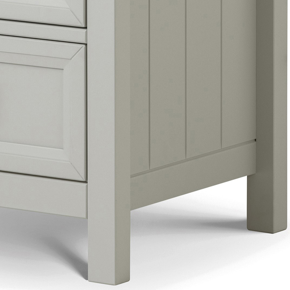 Julian Bowen Maine 5 Drawer Tall Dove Grey Chest of Drawers Image 5