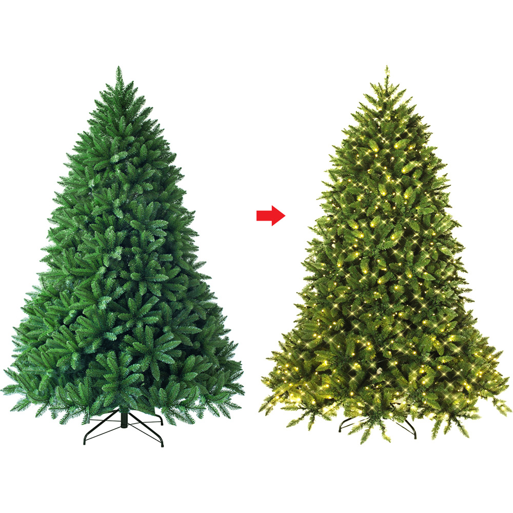 Costway Pre Lit Warm White LED Artificial Christmas Tree 6ft Image 3