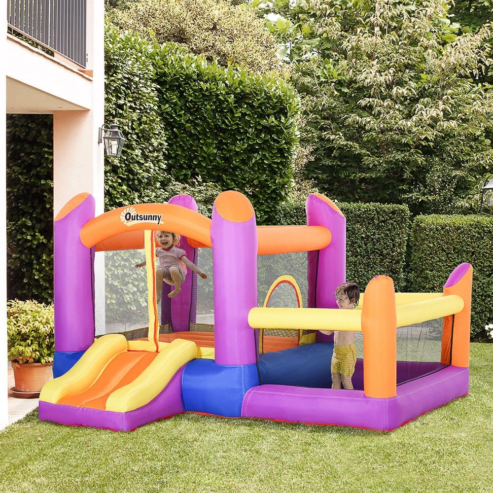Outsunny Kids 3 in 1 Multicolour Bouncy Castle Image 2