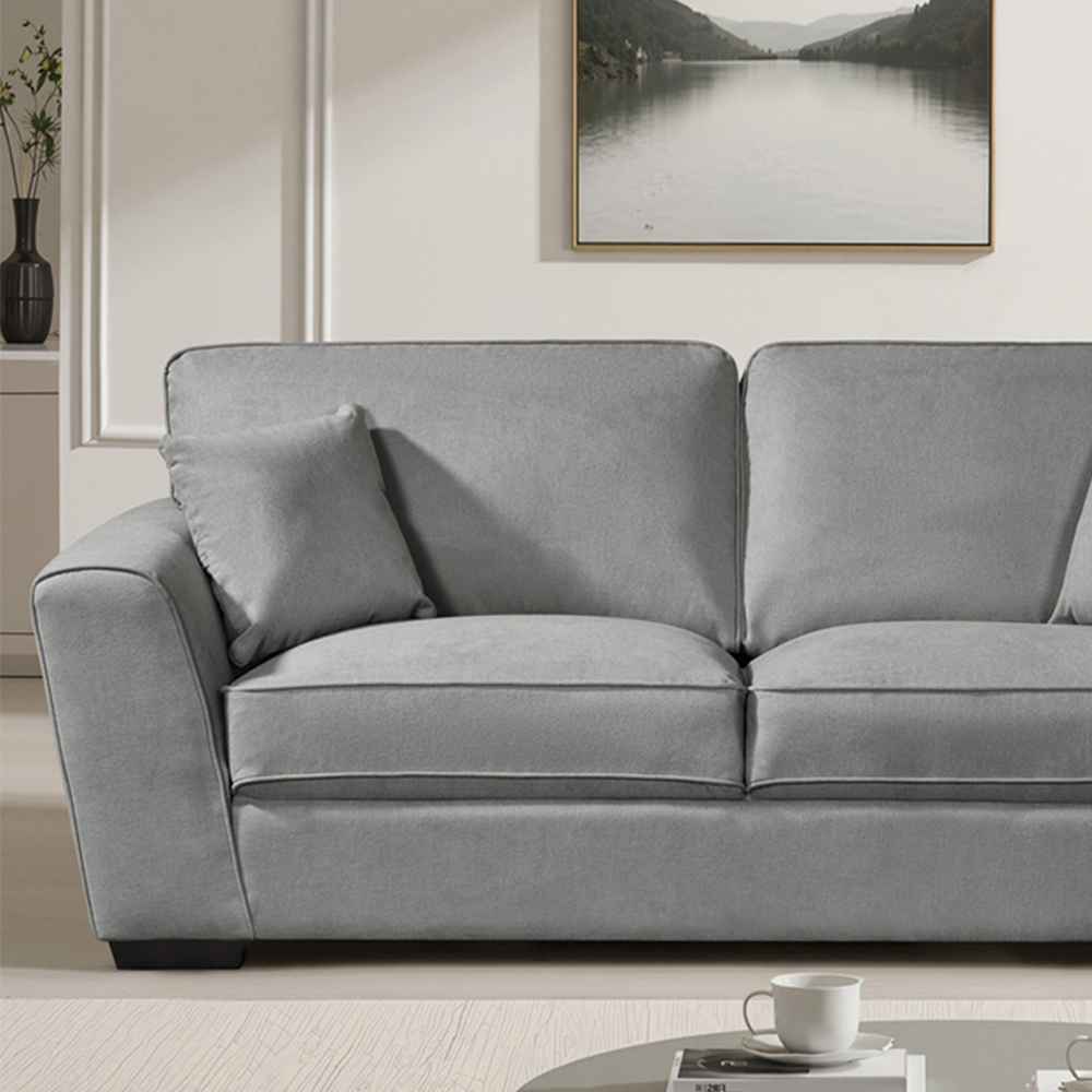 Artemis Home Arlington 3 Seater Grey Fabric Sofa Image 2