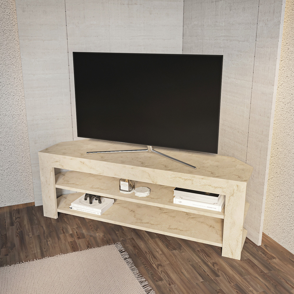 Decorotika Rita 2 Shelf Traverter Corner TV Stand for 43 inch TV Image 5