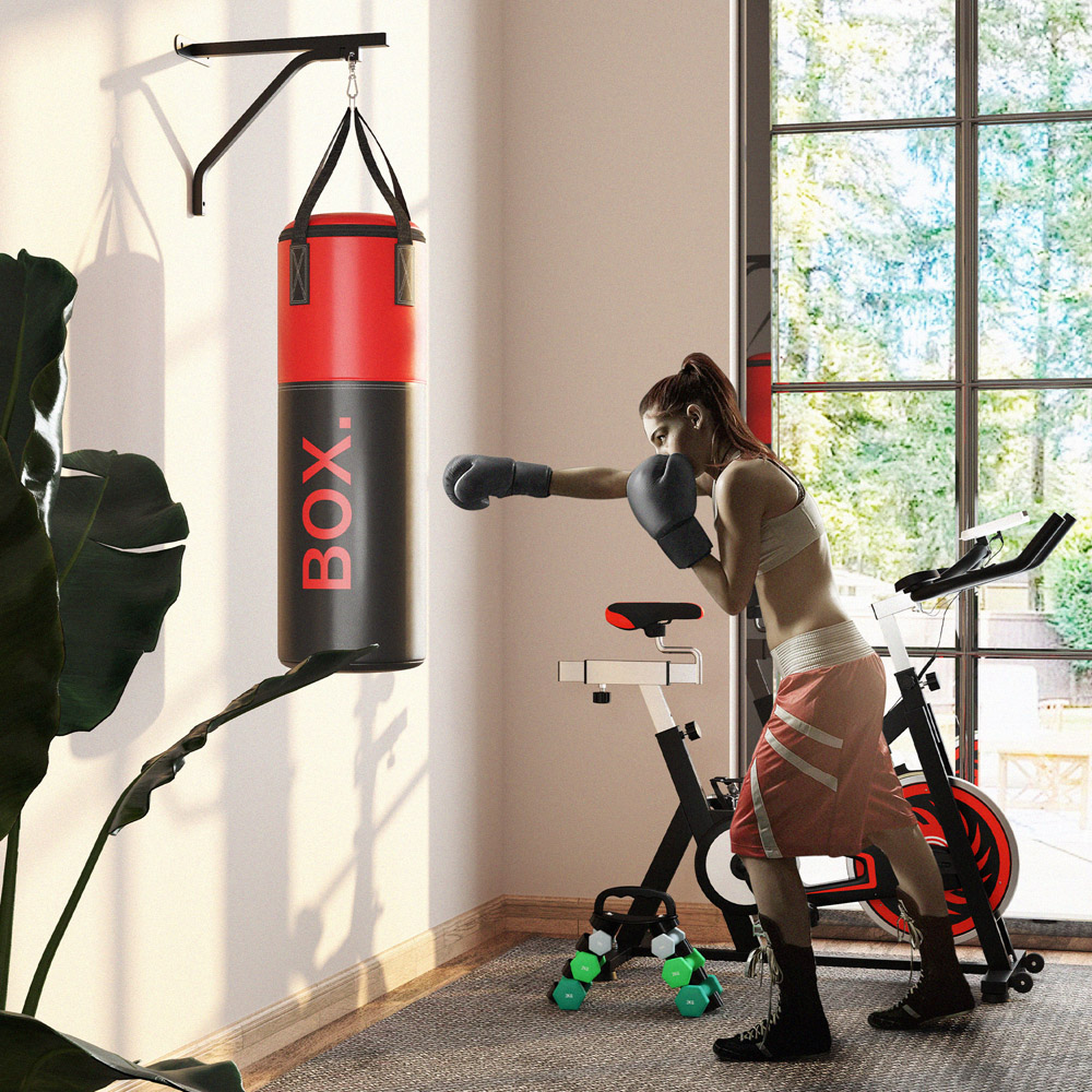 SPORTNOW Unfilled Punching Bag Set Image 2