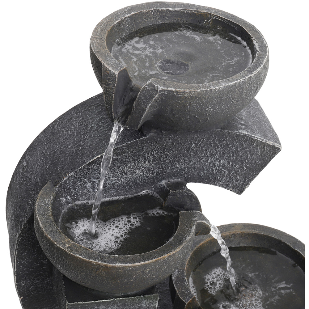 Living and Home 3 Tier LED Cascading Bowl Outdoor Water Fountain Image 3