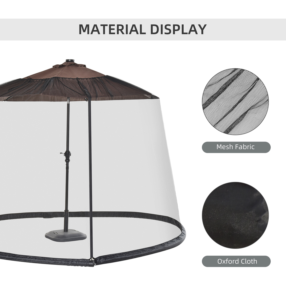 Outsunny Umbrella Table Insect Net Screen with Zipped Door 2.3m Image 5