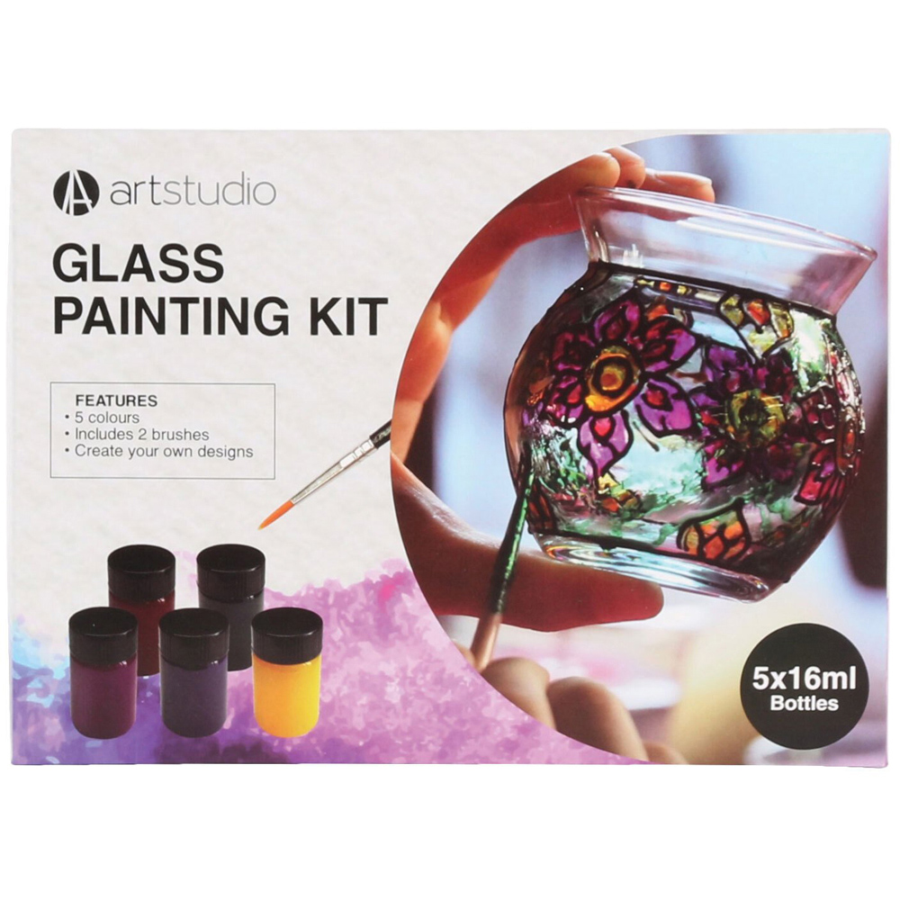 Art Studio Aqua Glass Painting Kit Image