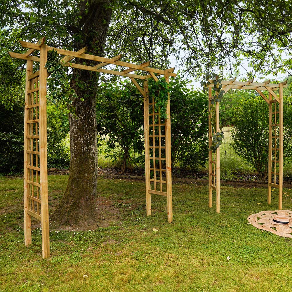 Cerland Passiflore Flat Wooden Garden Arch 214 x 140cm Image 5