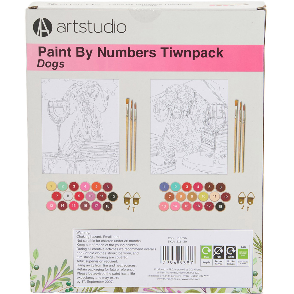 Pack of 2 Dogs Paint by Numbers Image 5