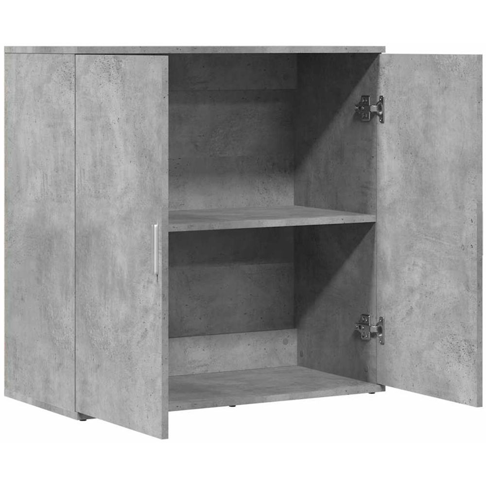 vidaXL 2 Door Concrete Grey Sideboard Image 4
