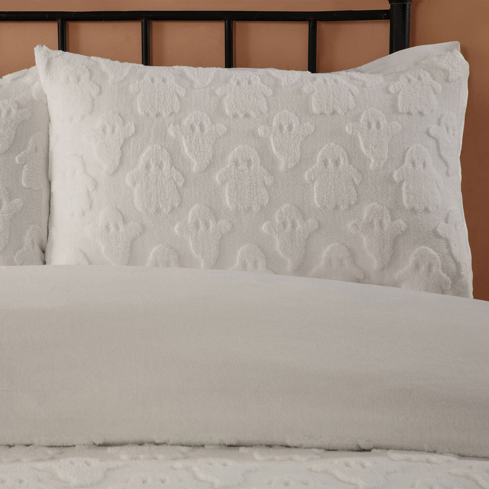 Ghosts Teddy Fleece Duvet Set White King Image 3