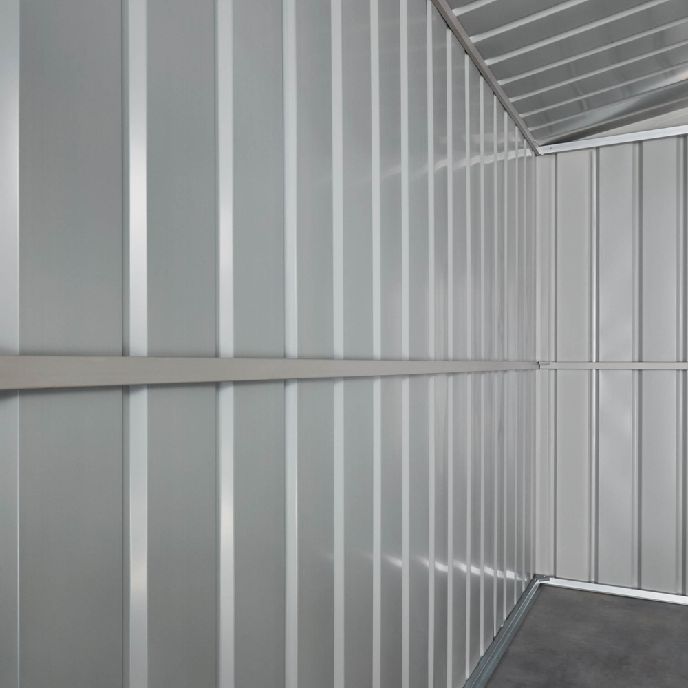 Globel 6 x 5ft 2 Door Grey Metal Apex Garden Shed Image 8