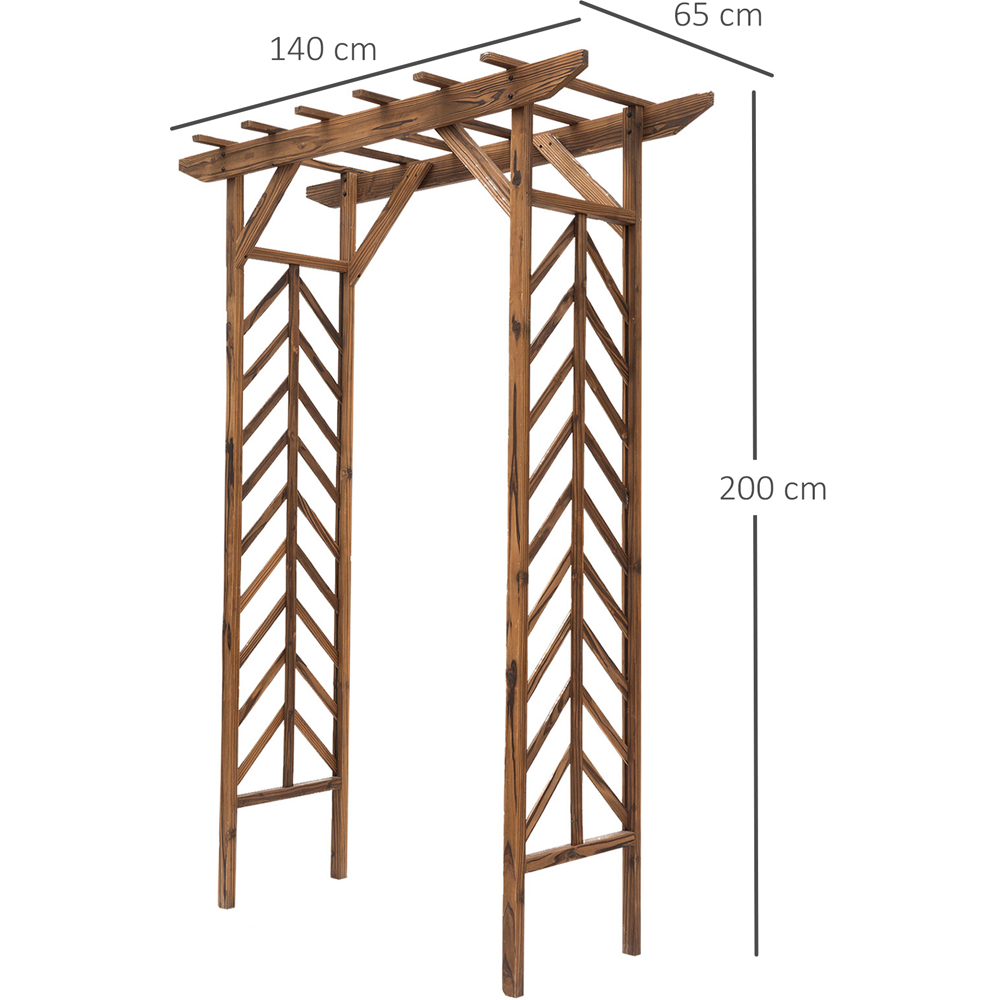 Outsunny 7 x 5ft Wooden Garden Arch Trellis Image 9
