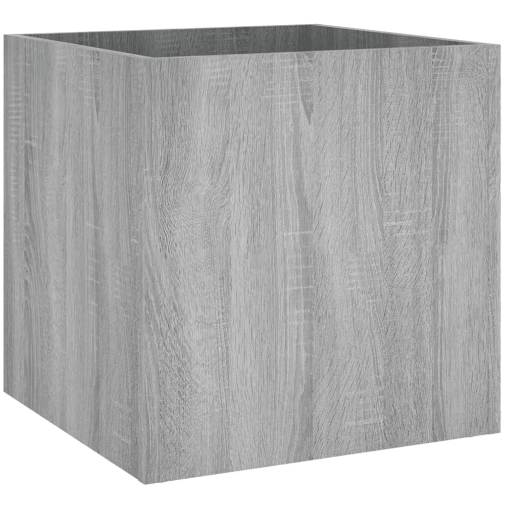 vidaXL Grey Engineered Wood Planter Box 40 x 40 x 40cm Image 1