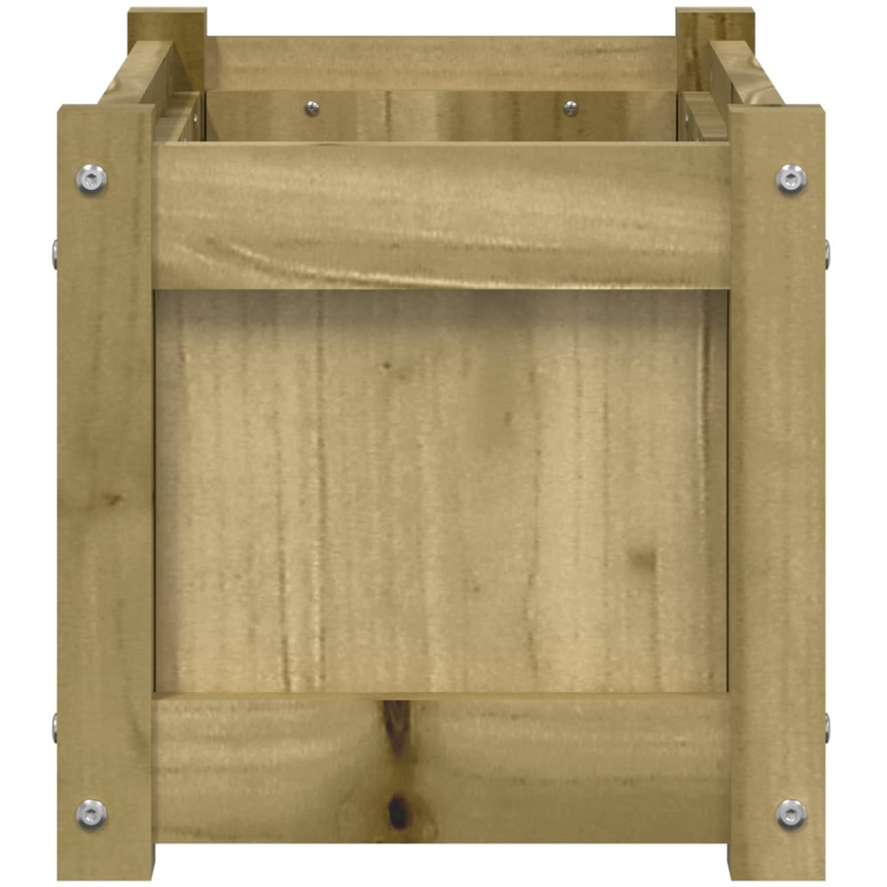 vidaXL Natural Impregnated Pine Wood Garden Planter 31 x 60 x 31cm Image 5