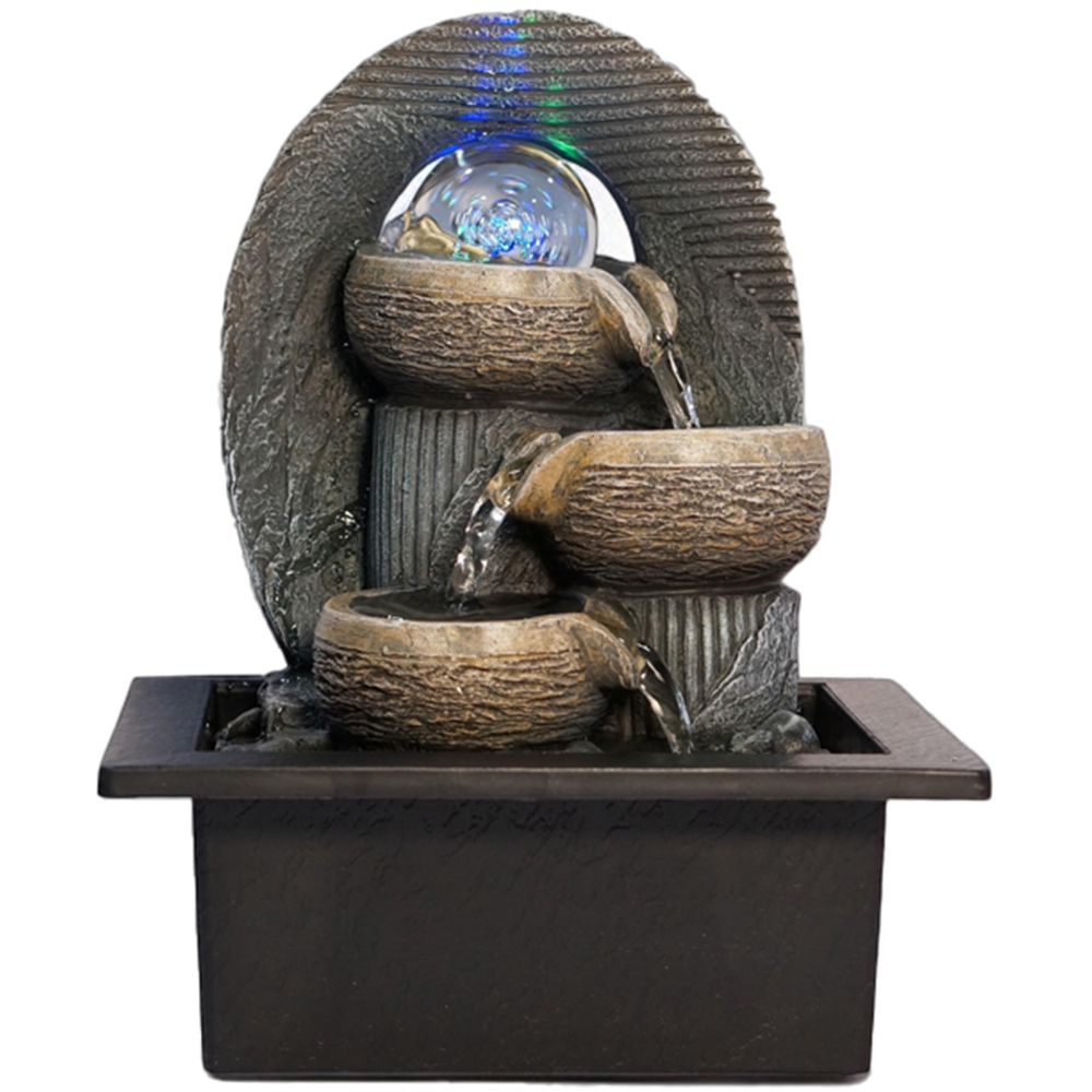 Acacia Home Bronze and Black Bowls Tabletop Fountain Image 1