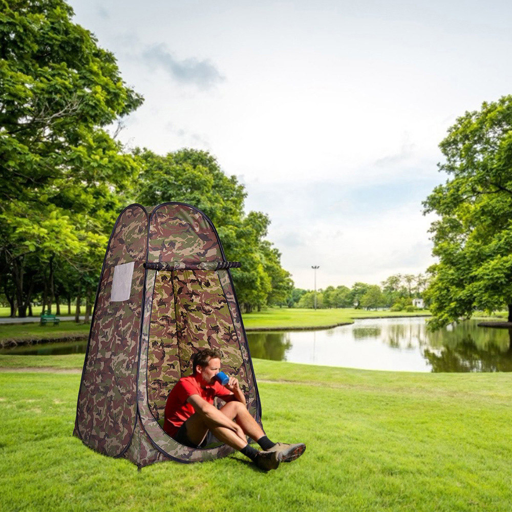 Costway Portable Pop Up Camouflage Travel Tent Image 3