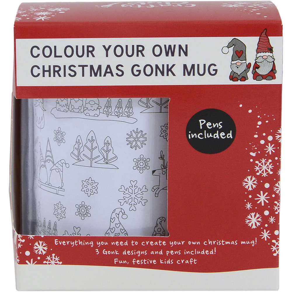 Colour Your Own Christmas Gonk Mug Image