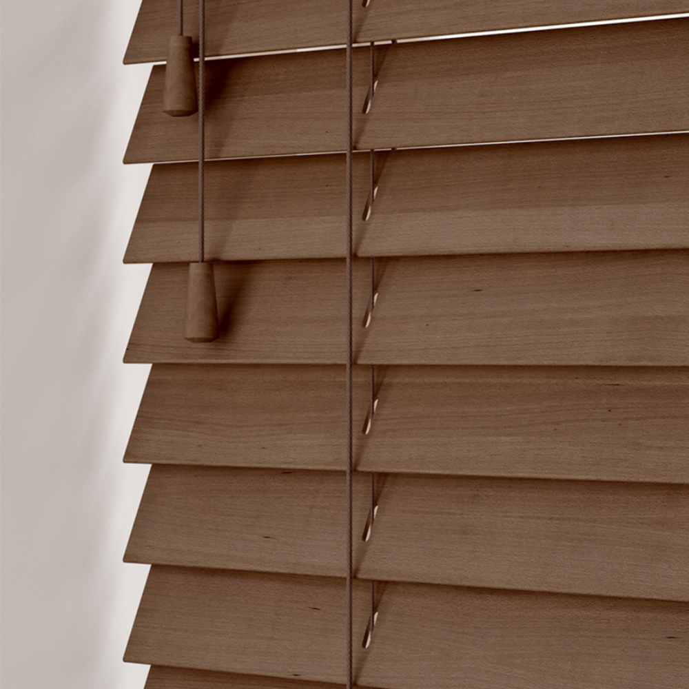 New Edge Blinds Wooden Venetian Blinds with Strings Chestnut Oak 240cm ...