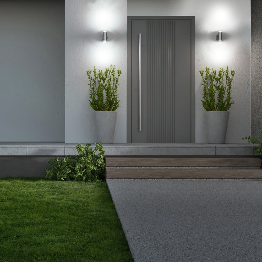 4lite Marinus 2 Pack Bi-Directional Stainless Steel Wall Light Image 3