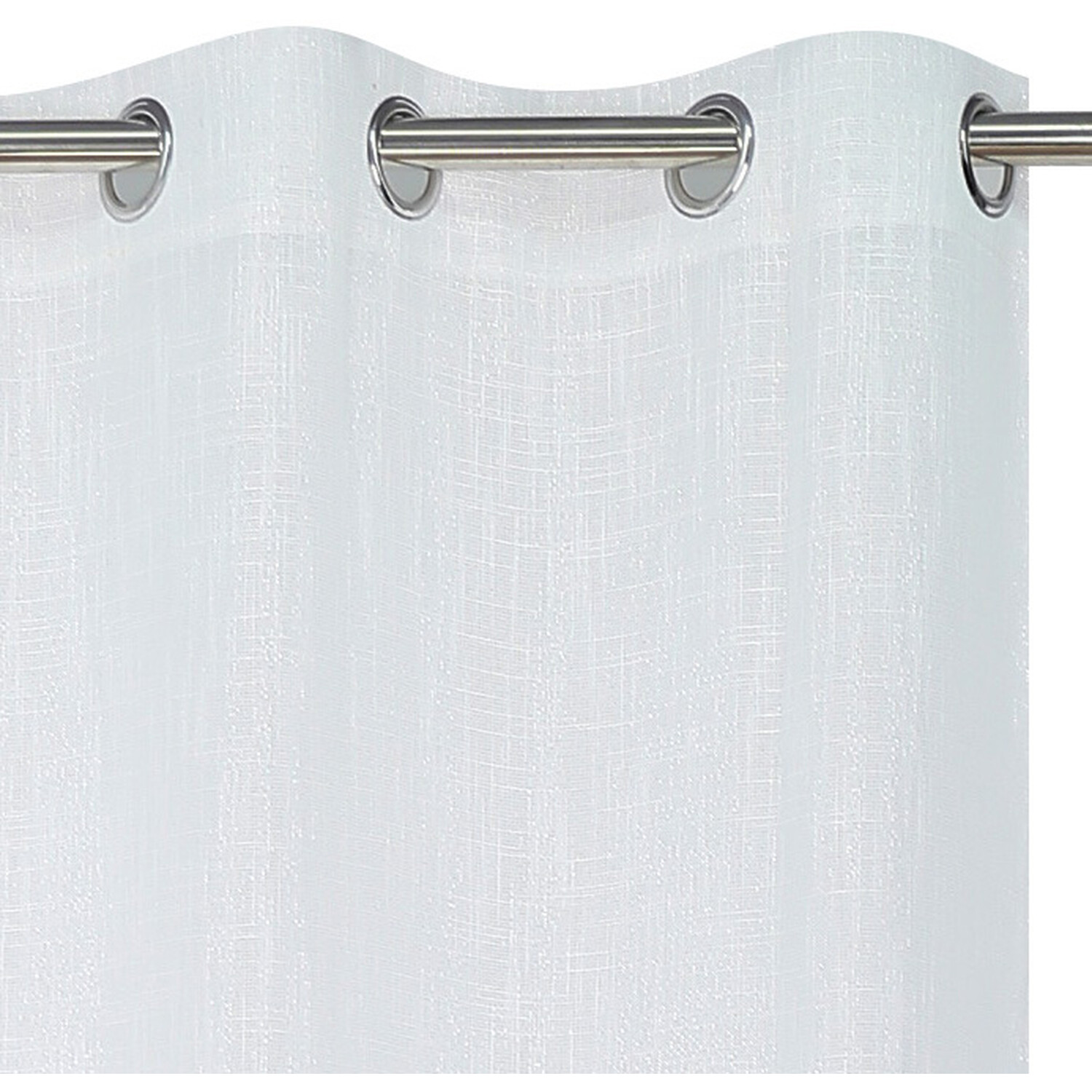 Cosmo Slub Voile Curtain Silver Image 3