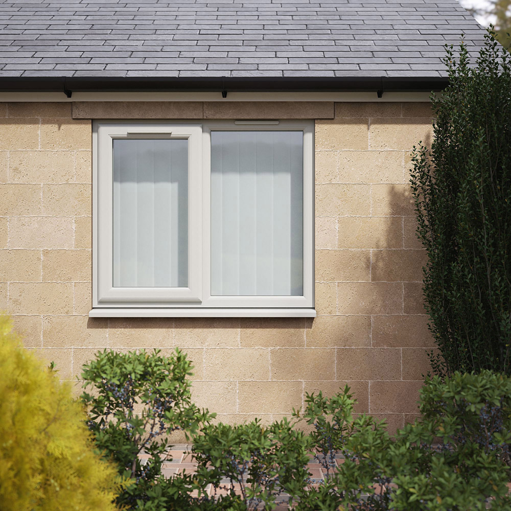 Crystal Agate and White LH Side Hung Next to a Fixed Clear Double Glazed Window 1190 x 1040mm Image 5