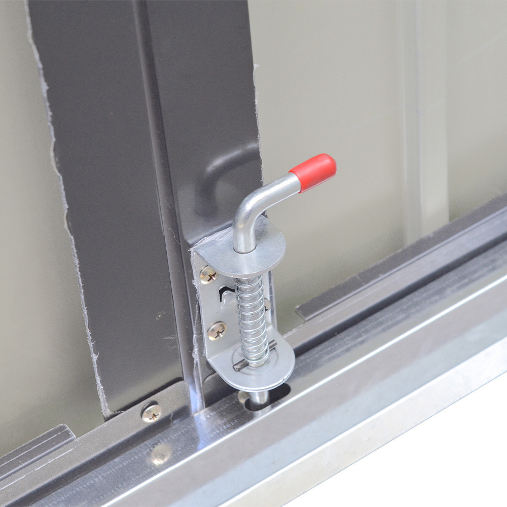 Living and Home 5.8 x 3.4ft Grey Outdoor Sloped Roof Waterproof Metal Trash Can Storage Shed Image 6