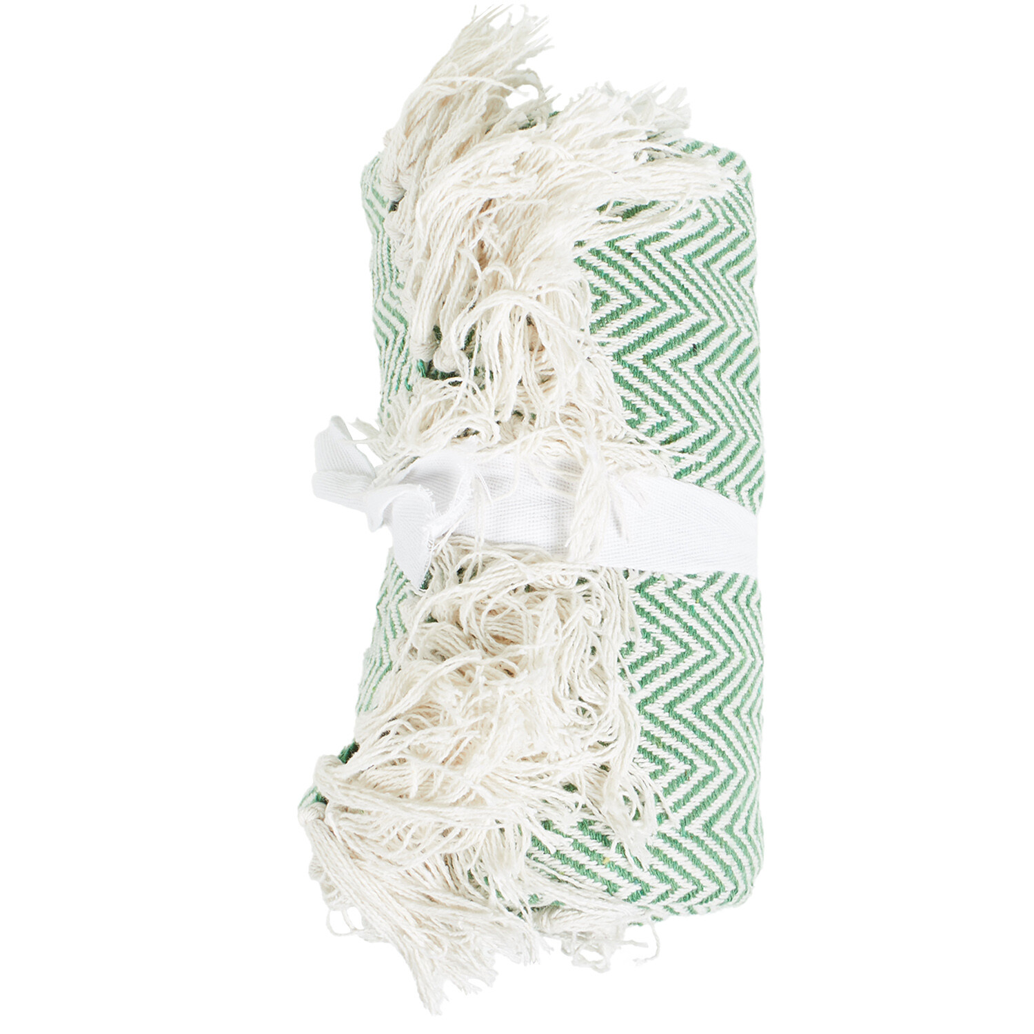 Geo Woven Throw - Green Image 2