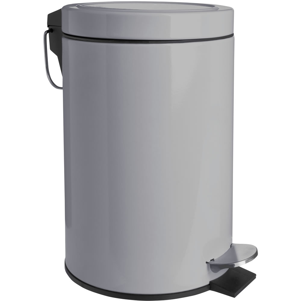 Wilko Grey Retro Bin Wilko
