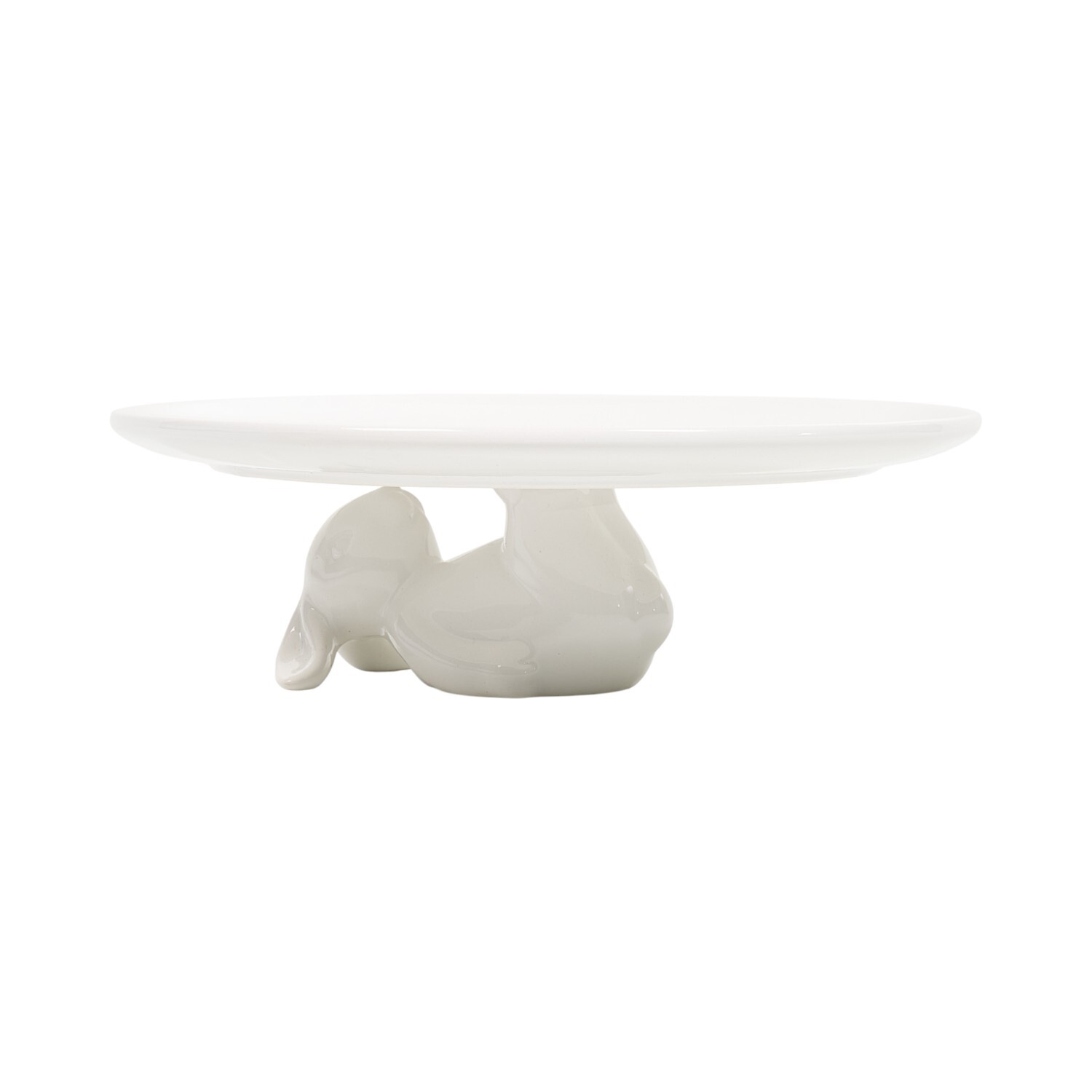 Dolomite Bunny Cake Stand White Image 2