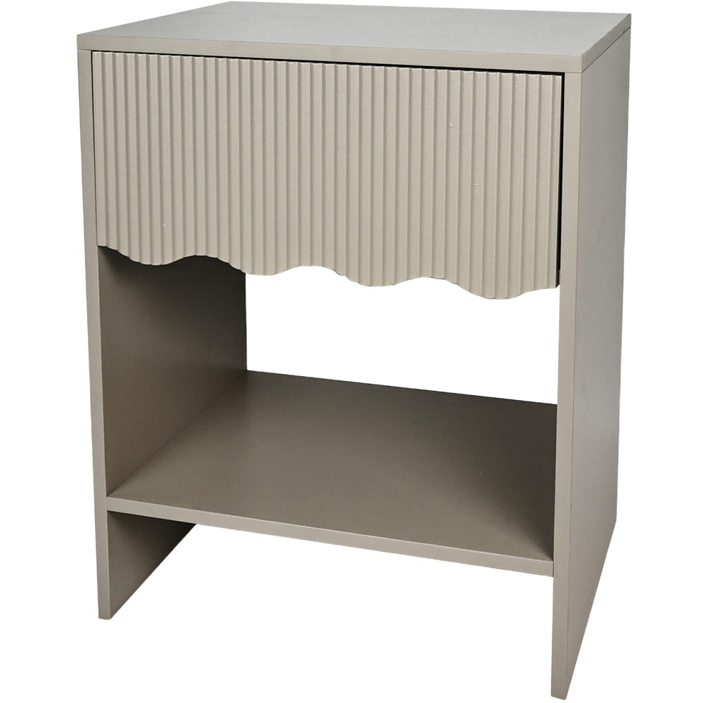 Scalloped Edge Side Table Grey Image 2