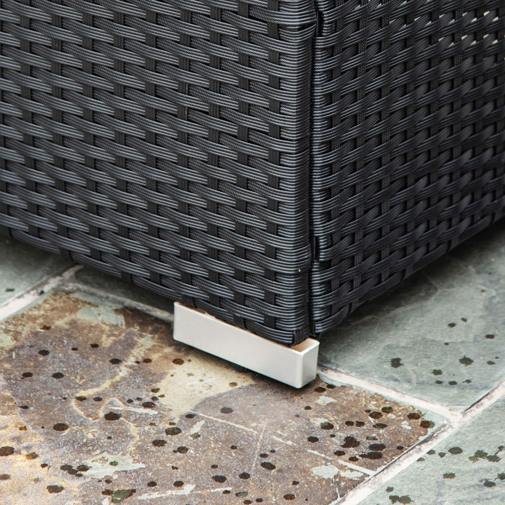 Outsunny 4 Seater Black and White PE Rattan Sofa Lounge Set Image 3