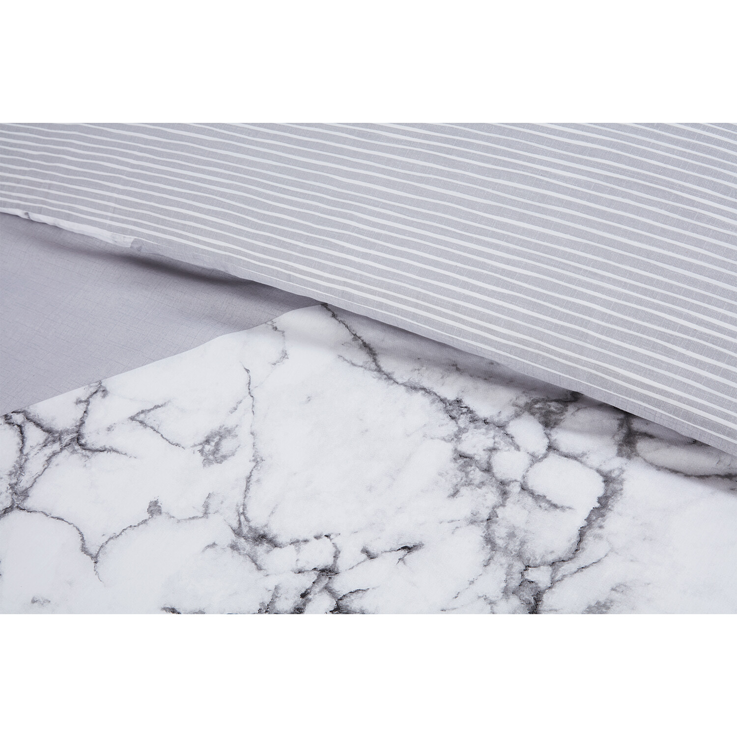 My Home King Size Grey Marble Geo Duvet Cover Image 5