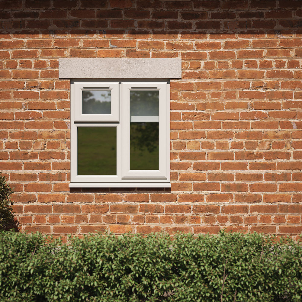 Crystal Agate and White RH Side Hung and Top Opener Clear Triple Glazed Window 905 x 965mm Image 5