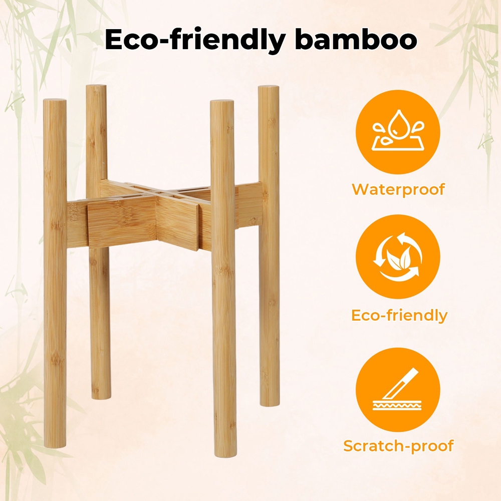 Levede Bamboo Adjustable Plant Stand 20-30cm Image 5