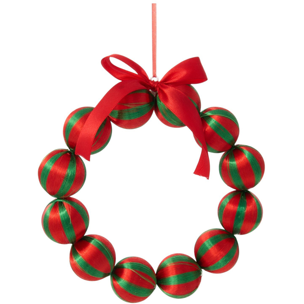 Shiny Bauble Wreath Image 2