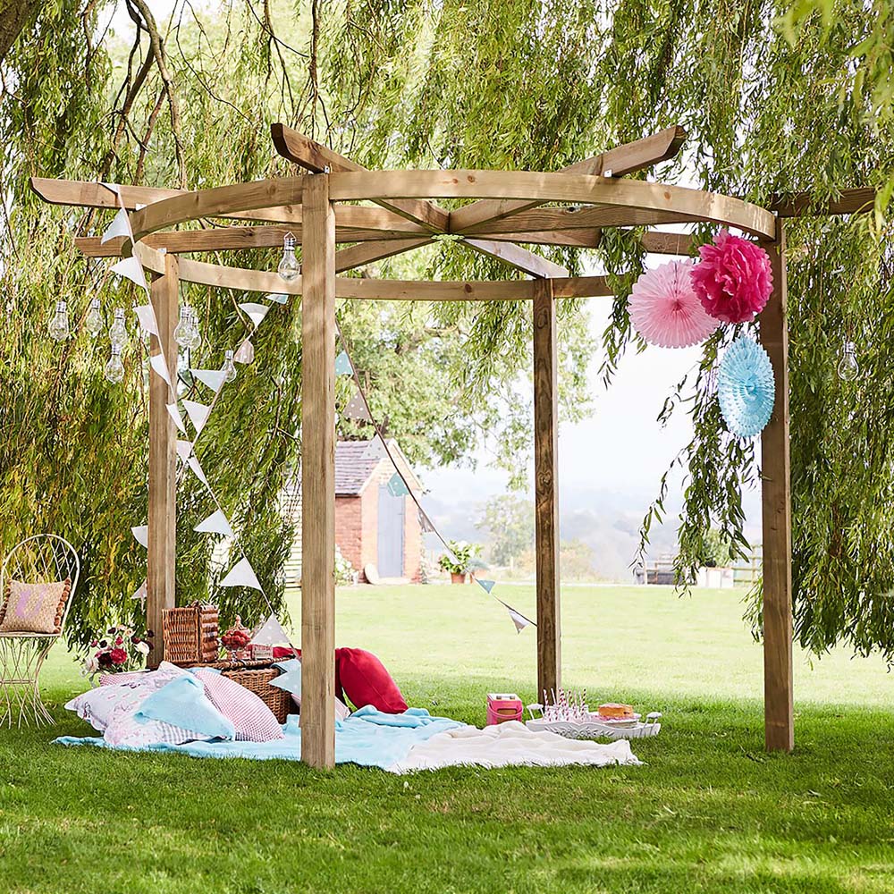 Shire Carousel 2.8 x 3.6m Pressure Treated Pergola Image 1